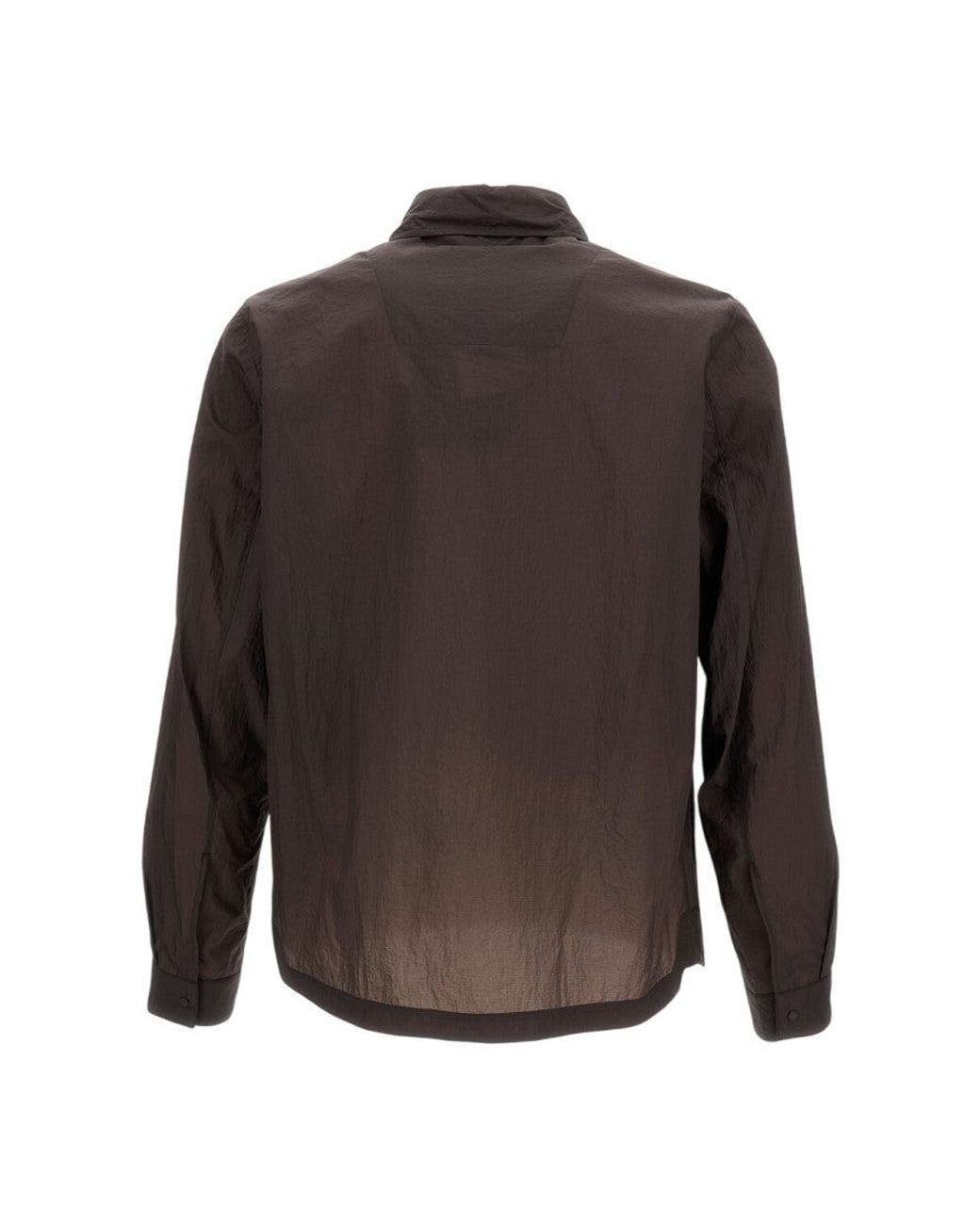 Herno Brown Dark Regular Overshirt for men