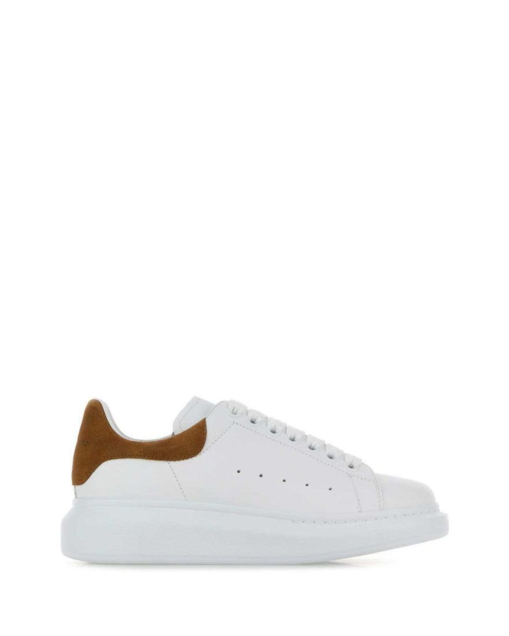 McQueen White Lace Up Sneakers