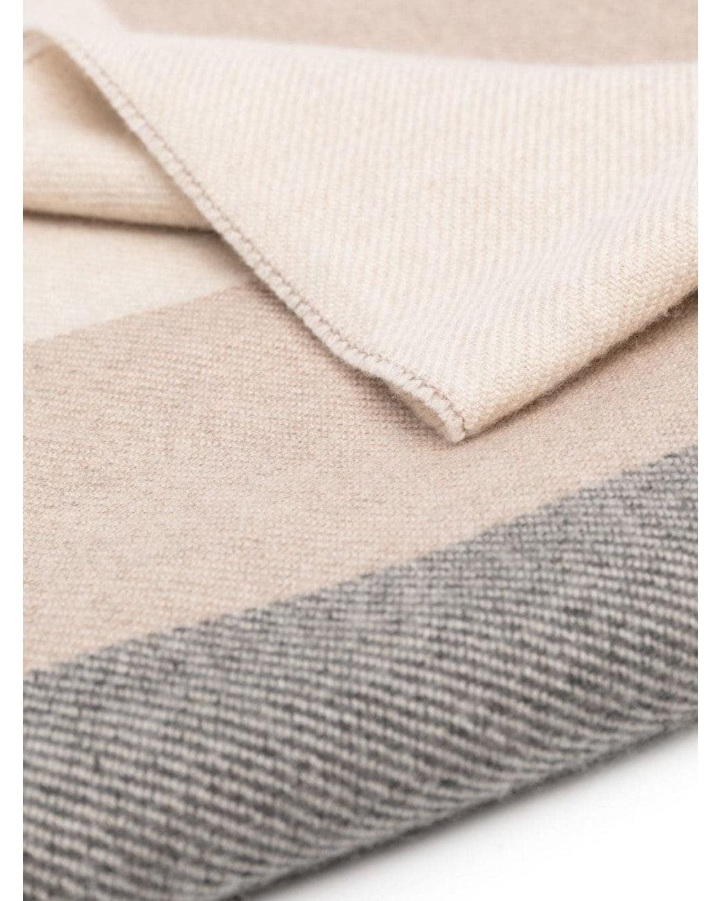 Brunello Cucinelli Natural Striped Scarf for men