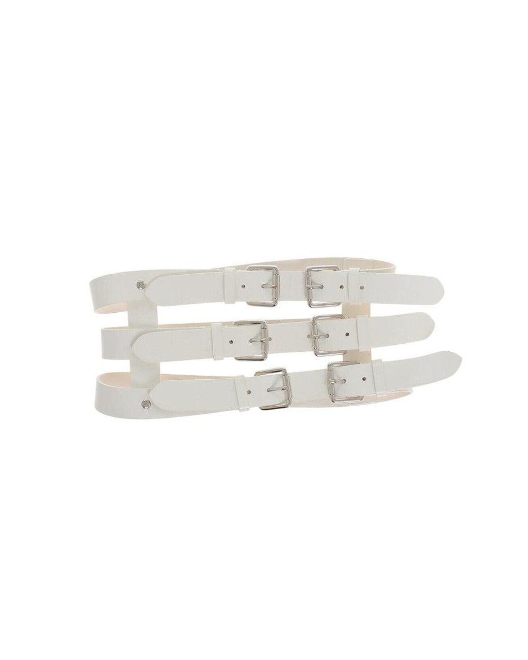 DSquared² White Triple Solid Belt