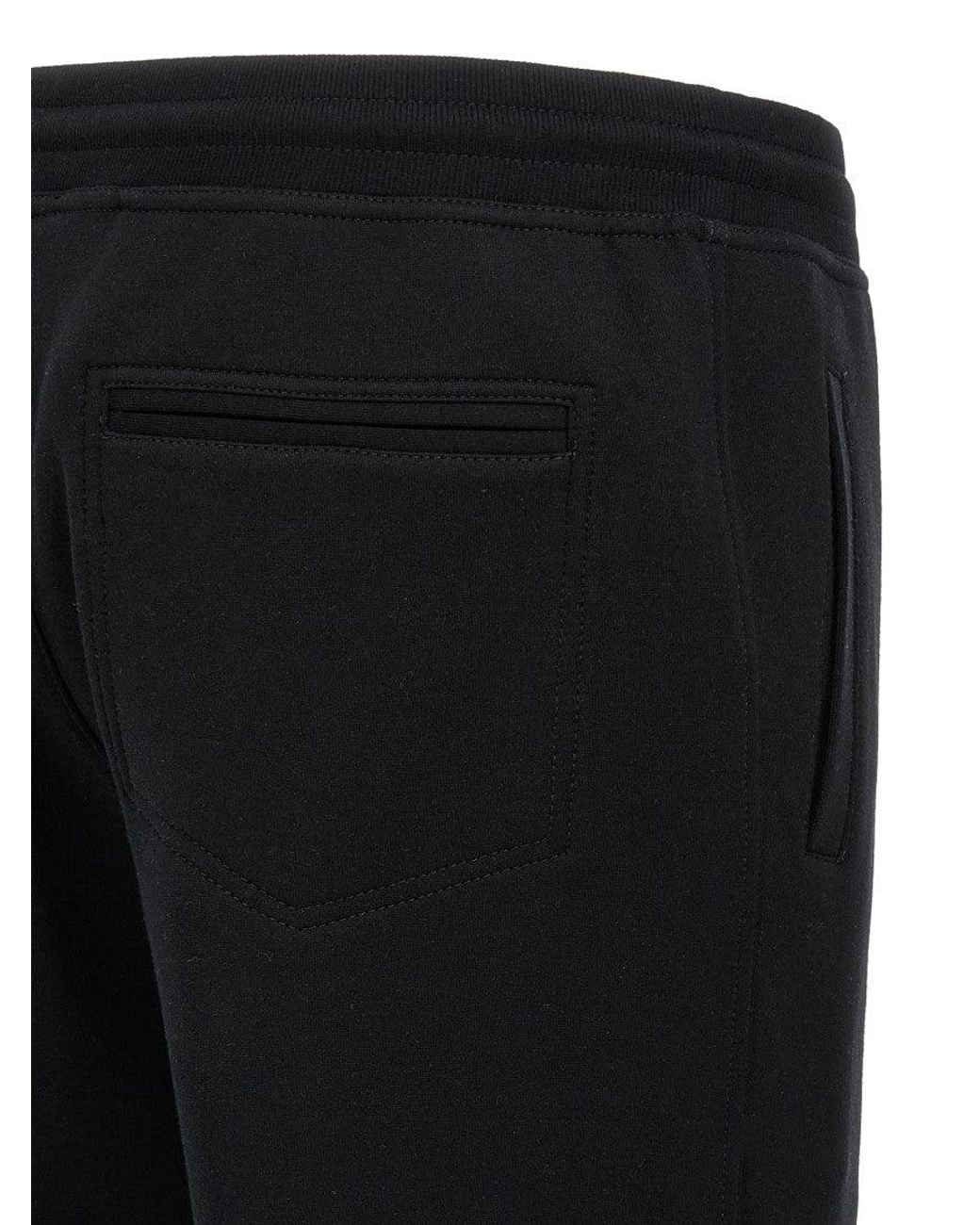 Brunello Cucinelli Black Cotton Blend Sweatpants for men