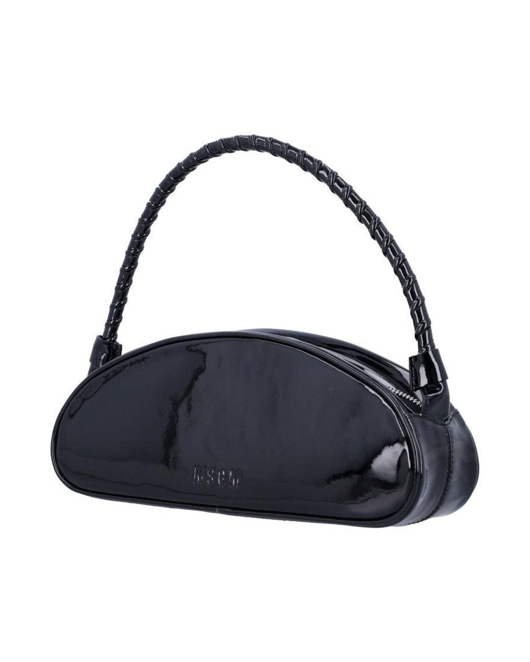 MSGM Black Logo Shoulder Bag