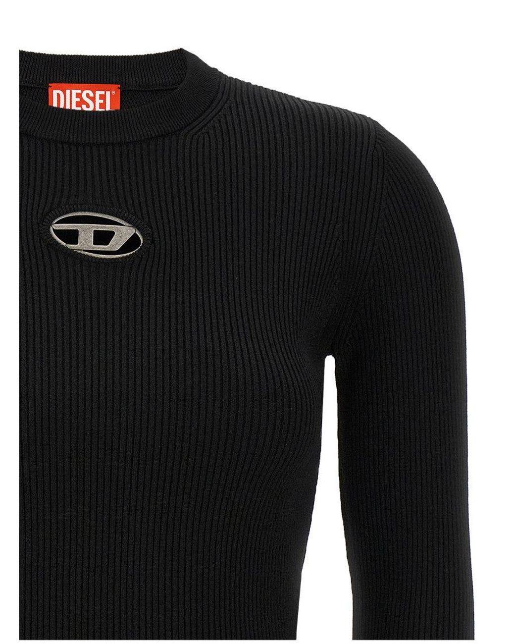 DIESEL Black Embroidered Logo T-Shirt