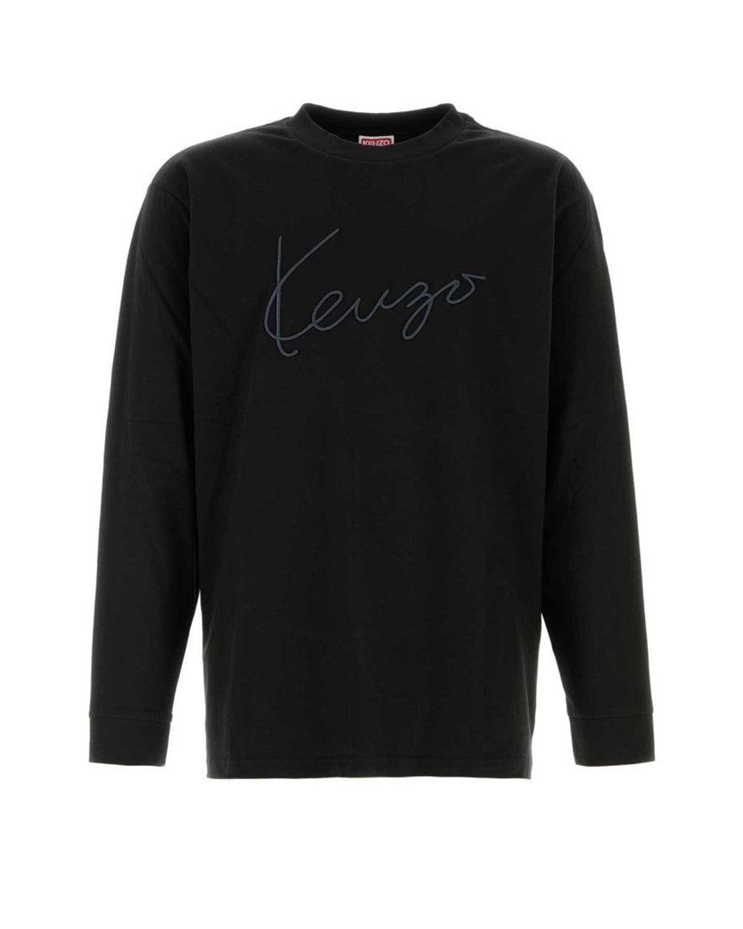 KENZO Black Kenzo Signature T-Shirt for men