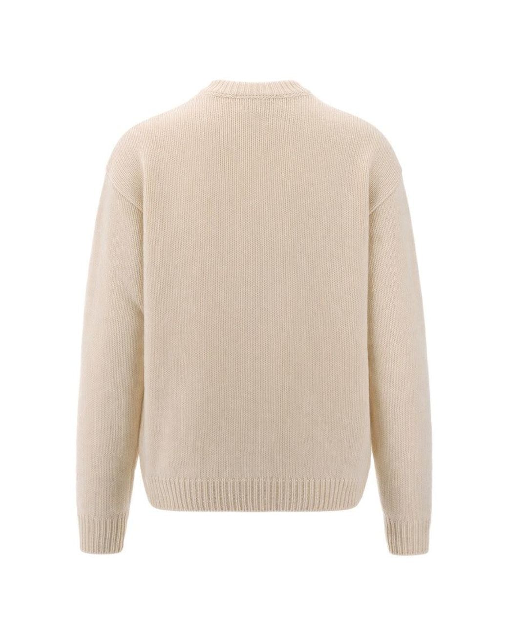 A.P.C. White Off Knitted Sweater for men