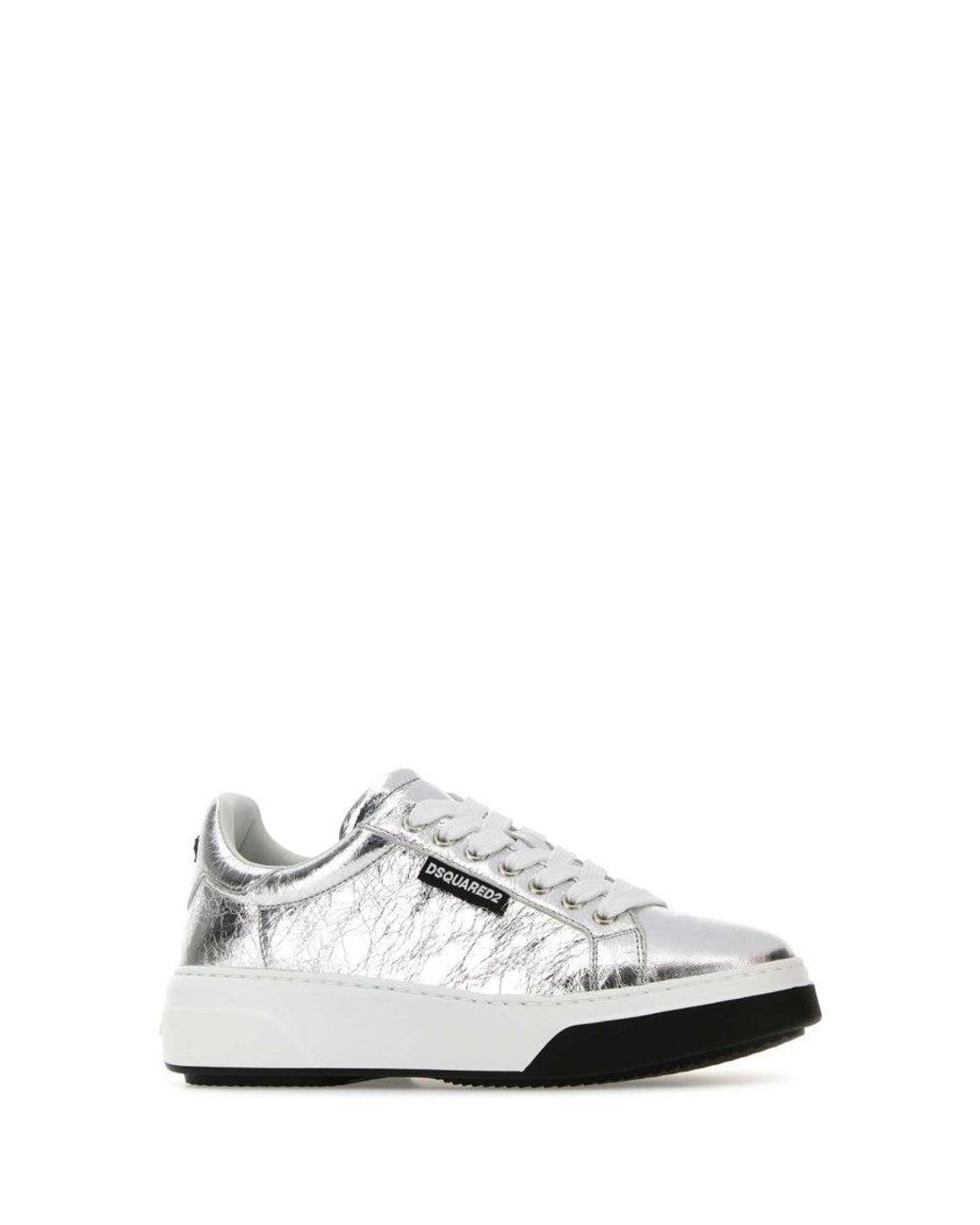DSquared² White Dsquared Leather Bumper Sneakers