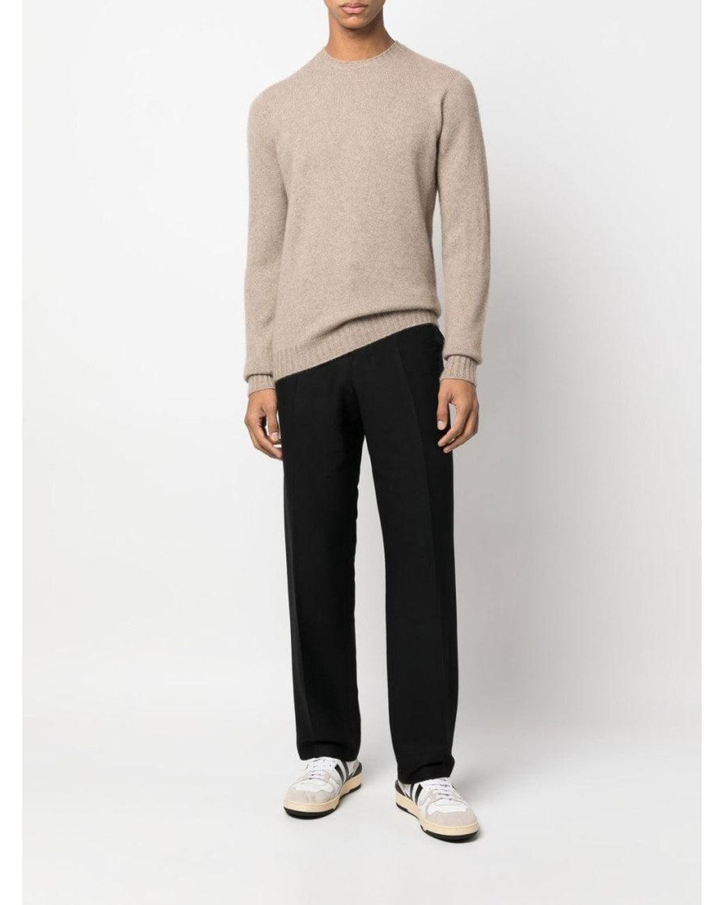 Drumohr Natural Long Sleeves Knitted Sweater for men