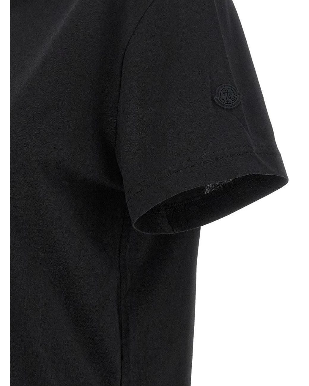 Moncler Black Logo Crew Neck T-Shirt