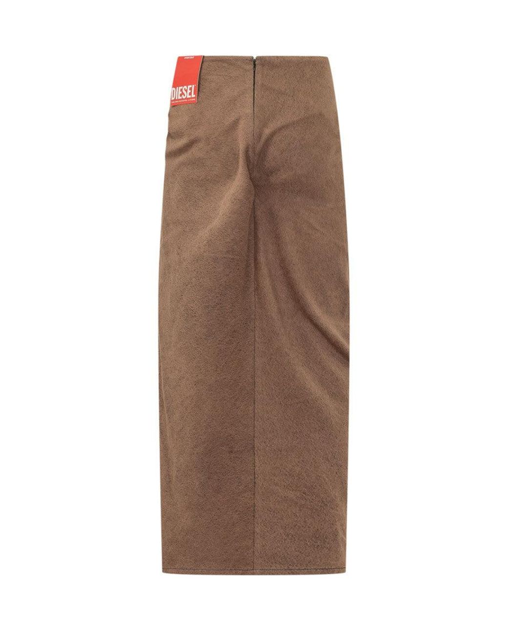DIESEL Brown Calf Length Skirt
