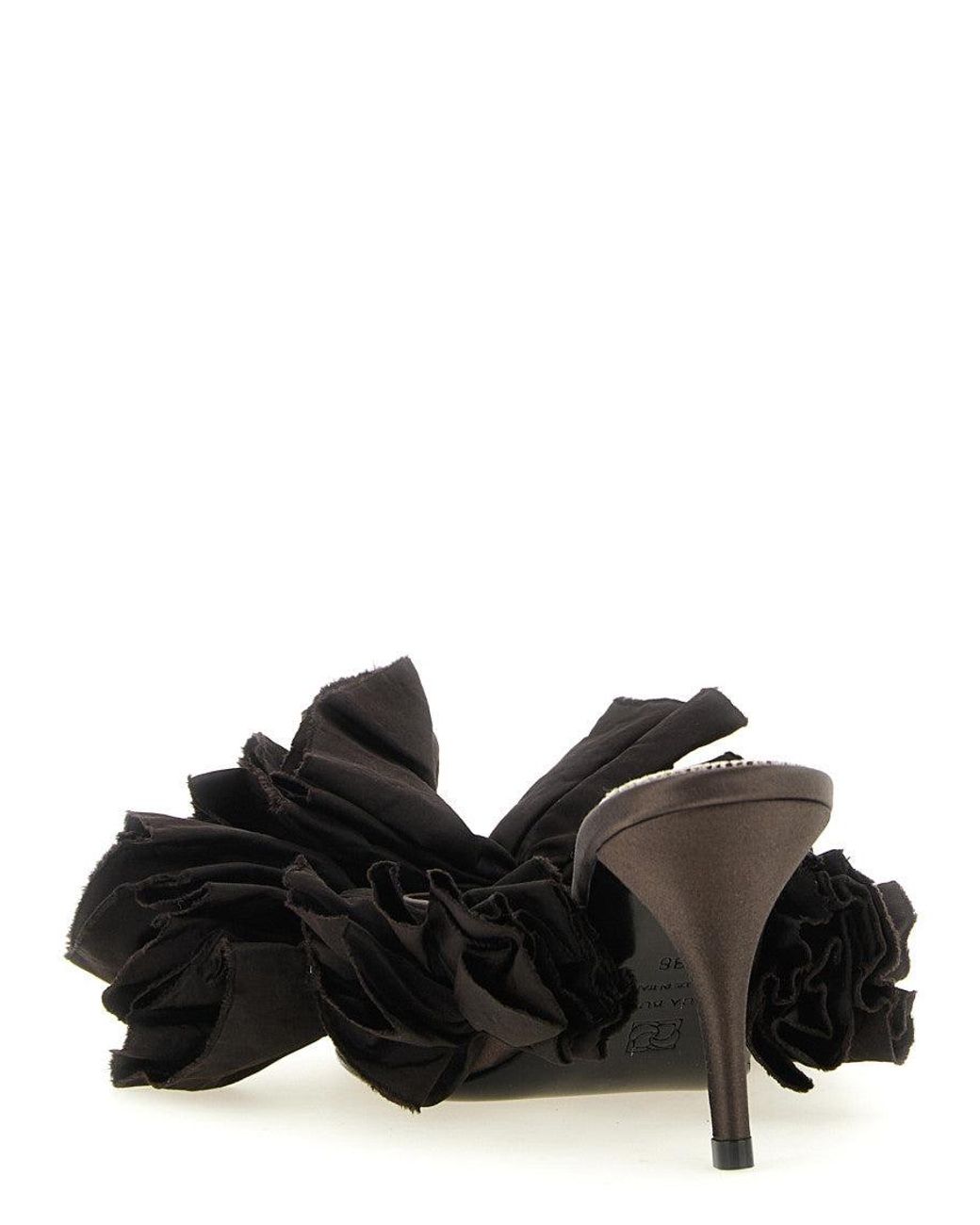 Magda Butrym Black Floral Heels