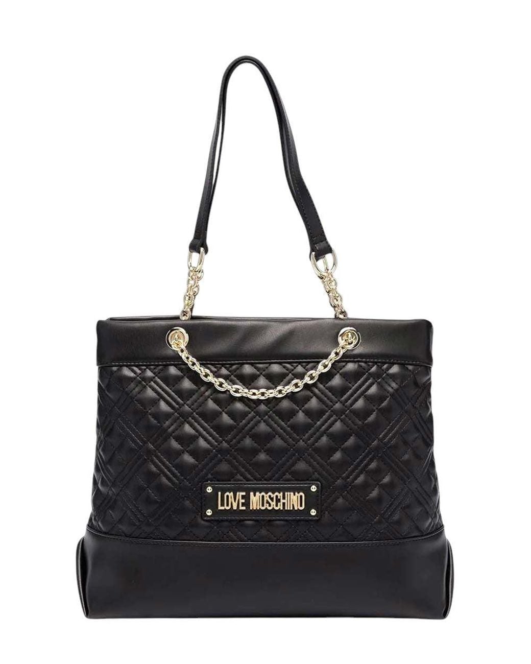 Love Moschino Black Logo Large Tote