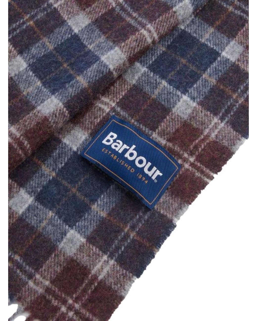 Barbour Brown Light Tartan Checks Scarf for men