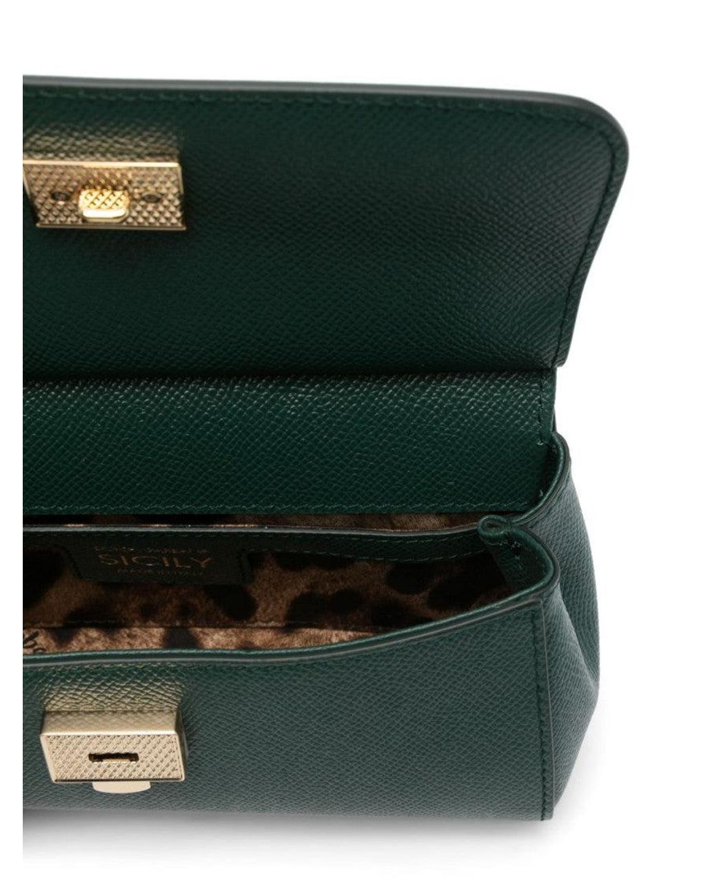 Dolce & Gabbana Green Sicily Small Satchel