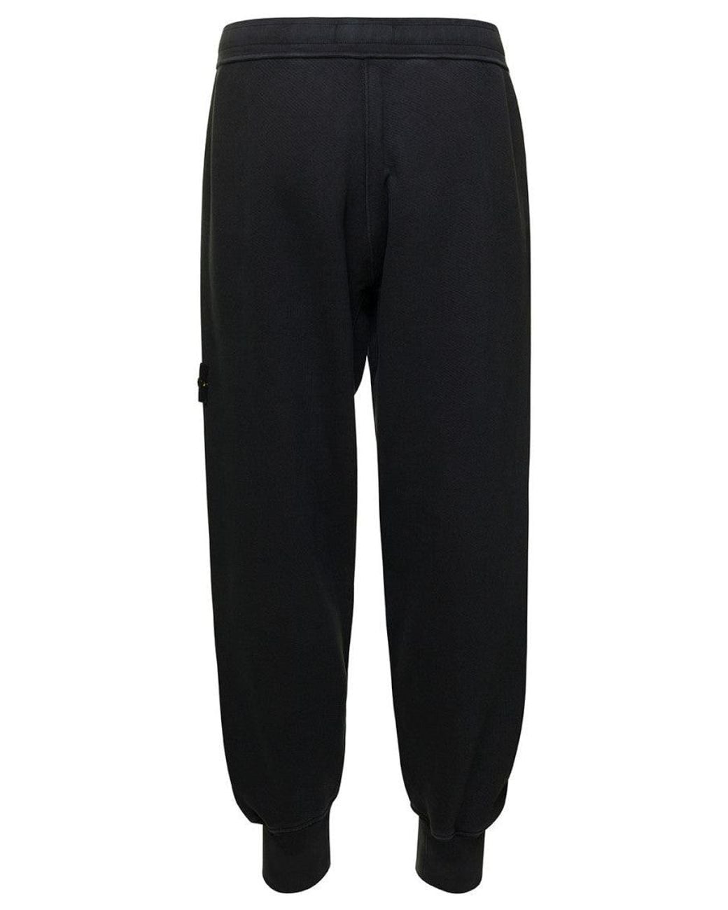 Stone Island Black Cotton Joggers for men