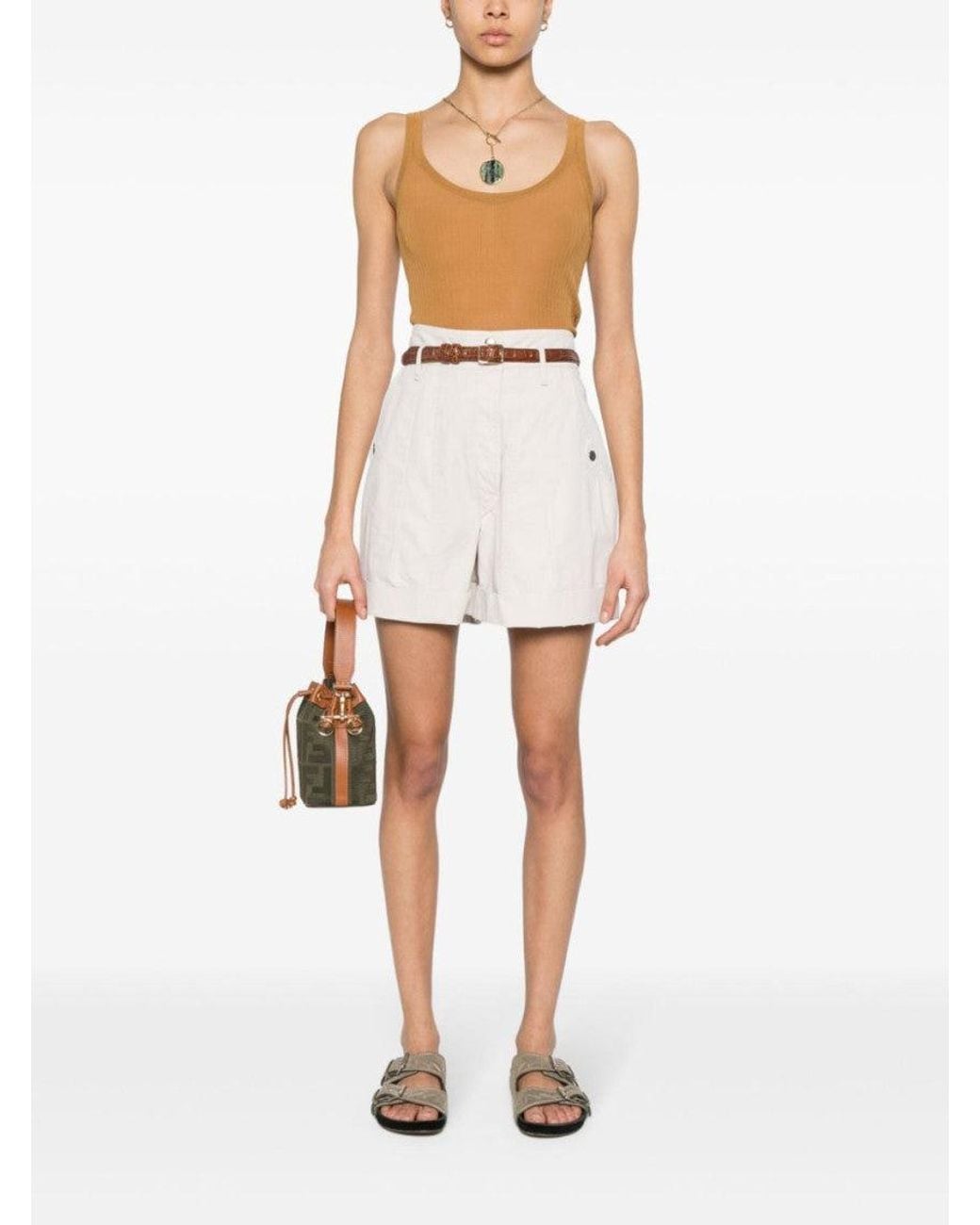 Max Mara Brown Silk Tank Top