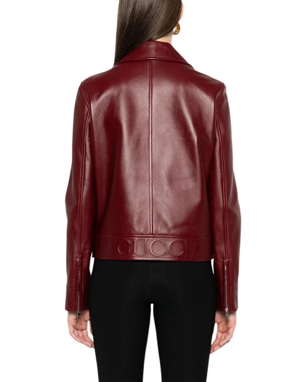 Gucci Red Notched Lapel Jacket