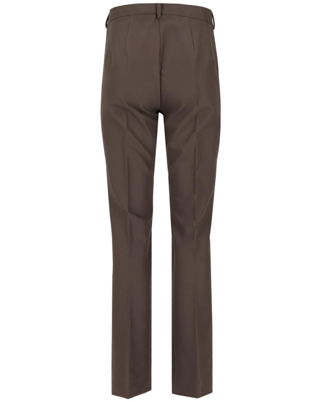 Max Mara Brown Regular Flat Front Pant