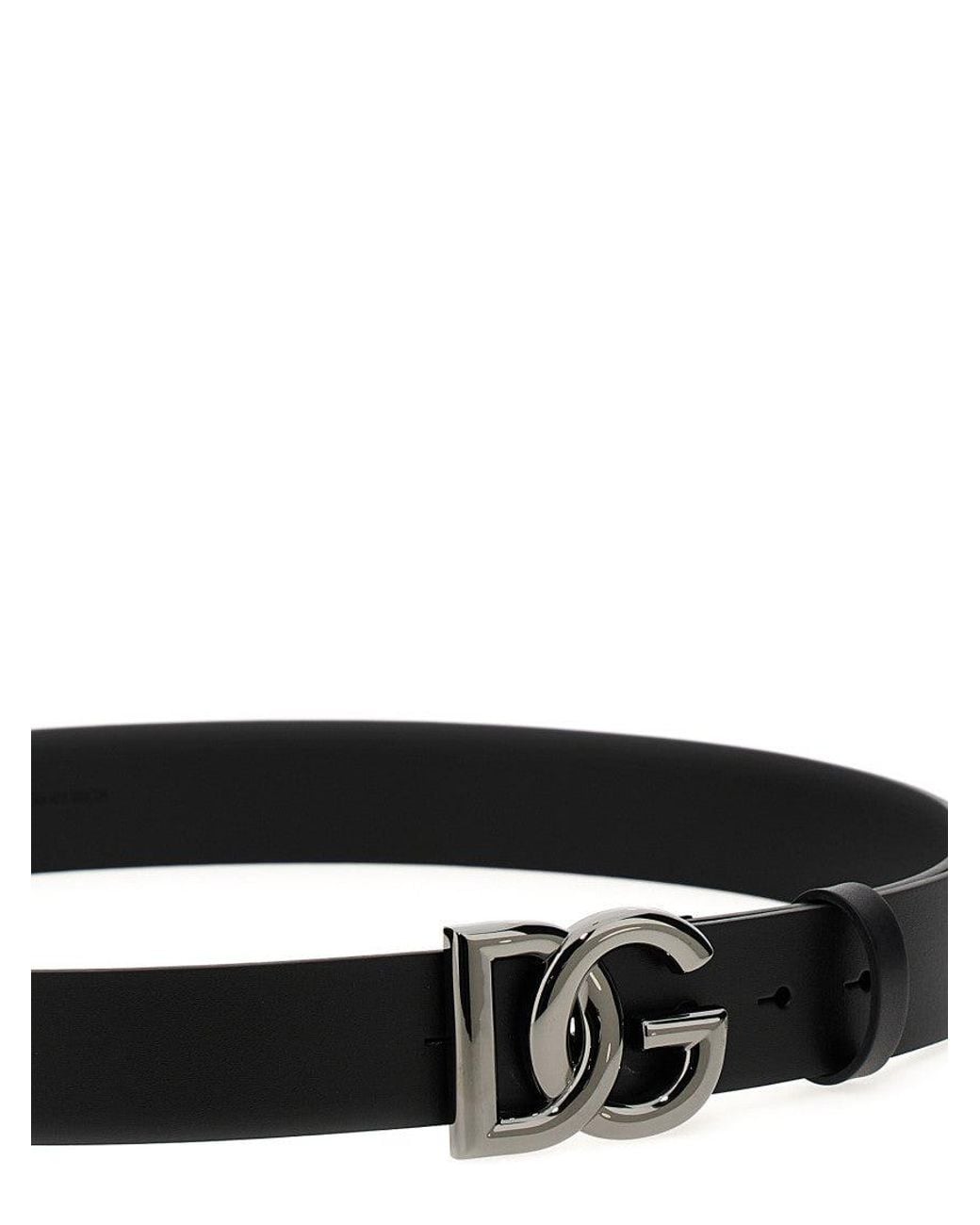 Dolce & Gabbana Black Dg Logo Belt for men