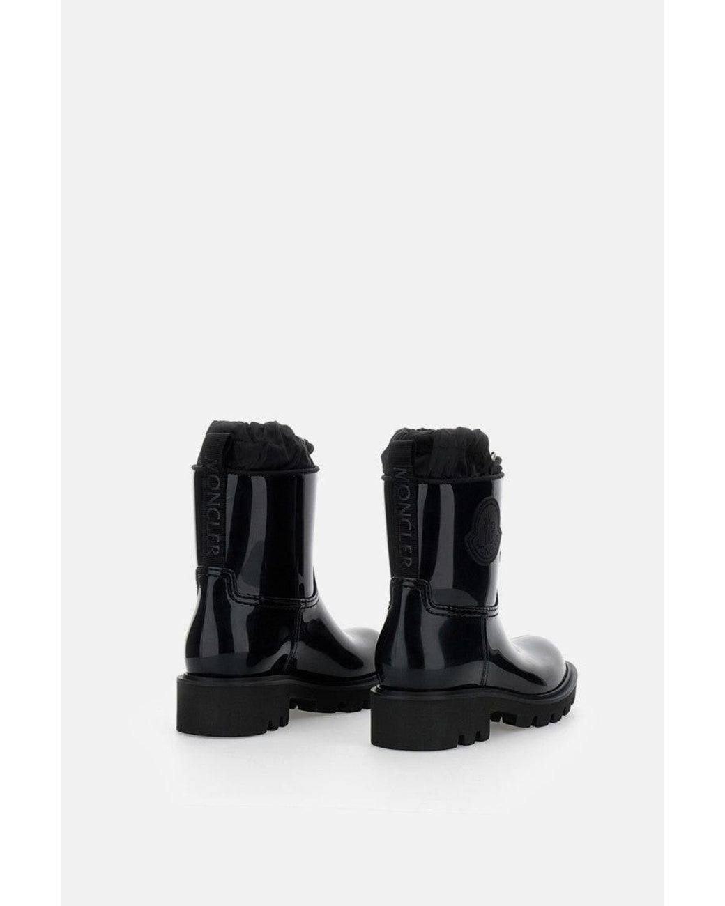 Moncler Black Kickstream Rain Boots
