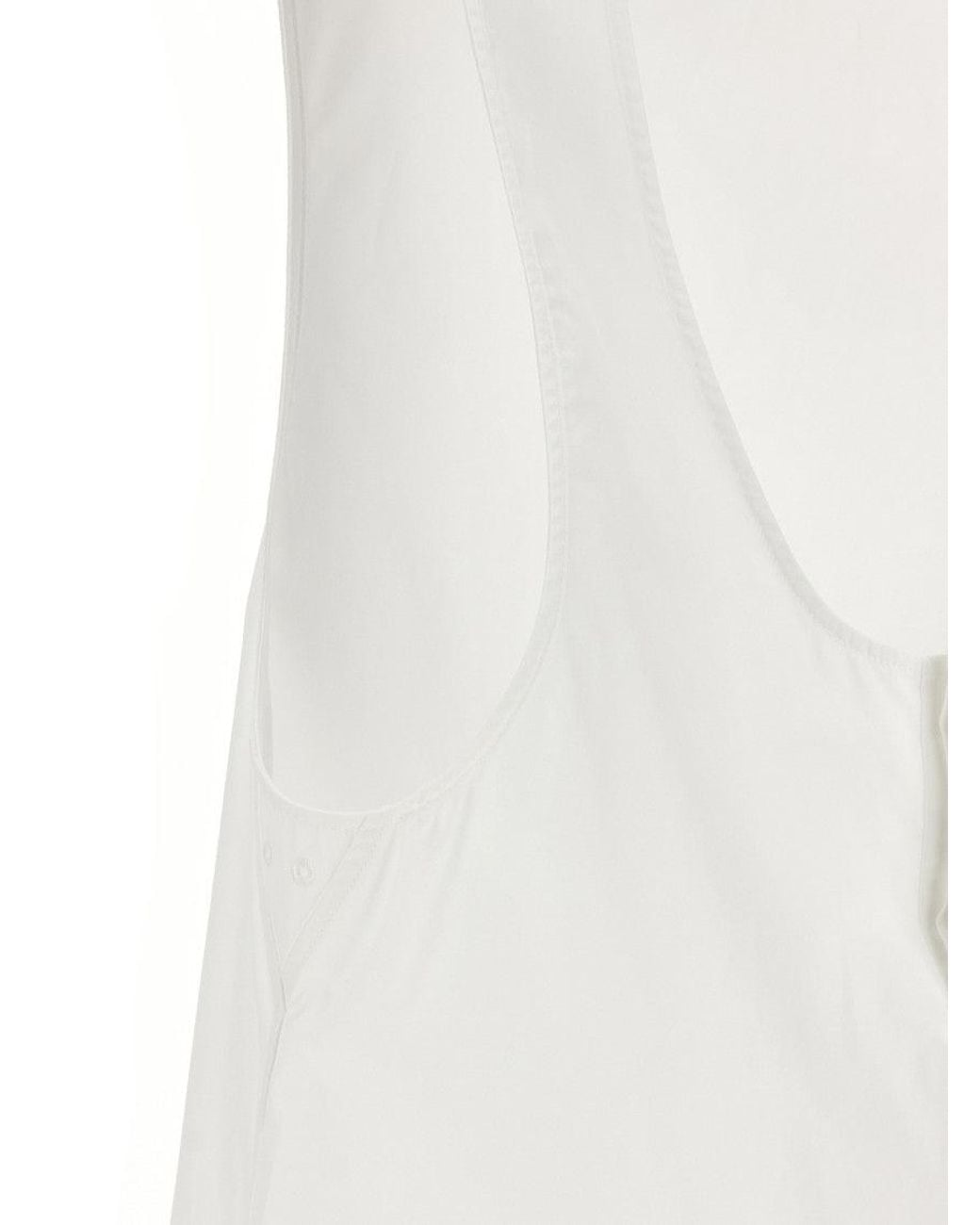 Saint Laurent White 'Henley' Tank Top