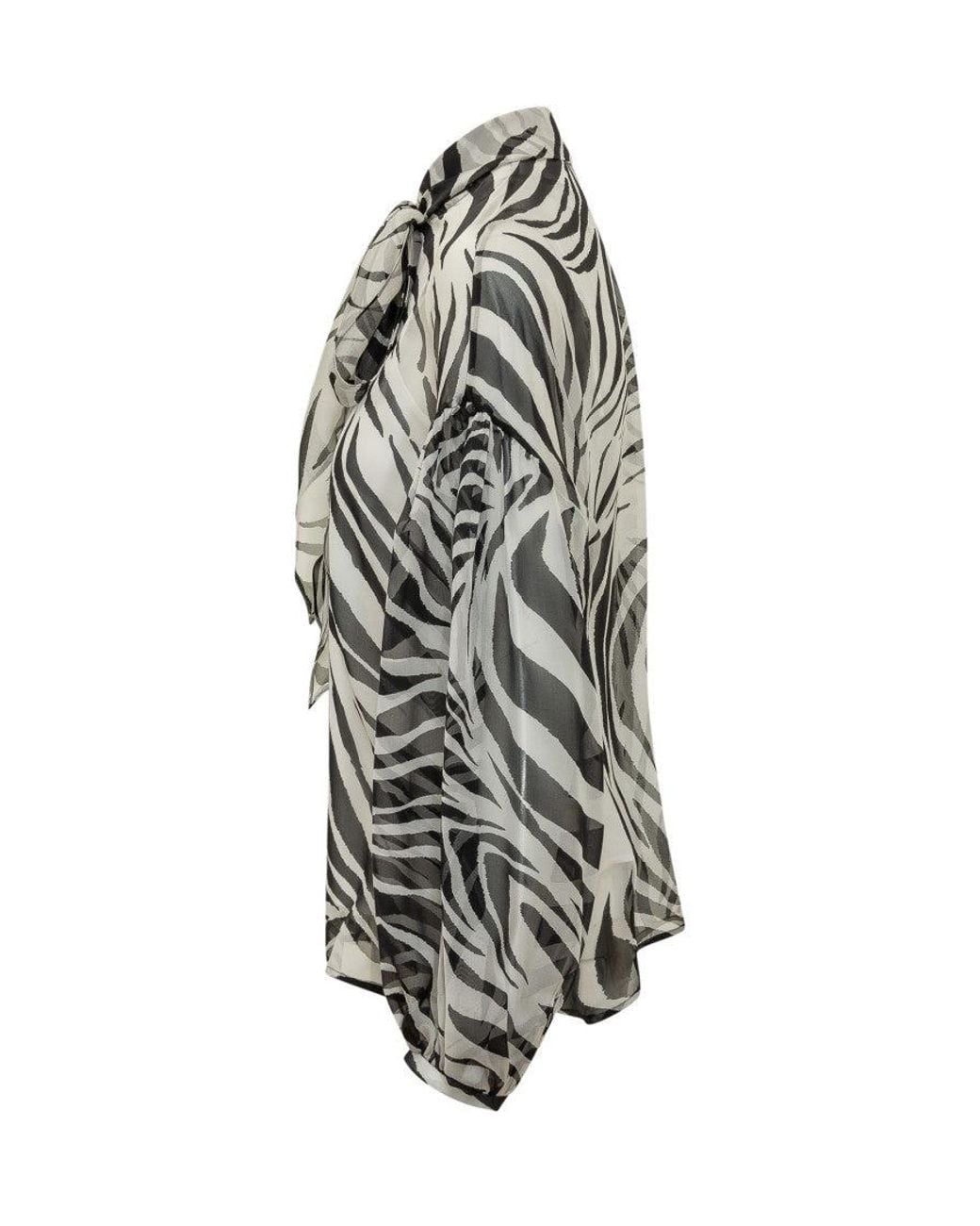 Max Mara Gray Regular Animal Print Shirt
