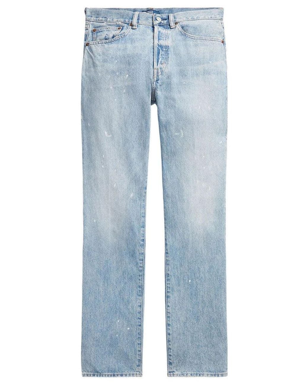 Polo Ralph Lauren Blue Light Relaxed High Rise Jeans