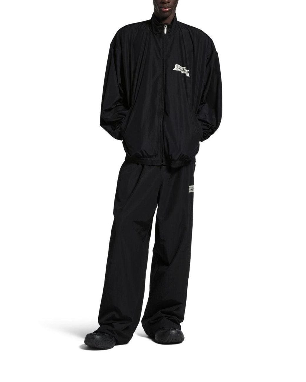 Balenciaga Blue Loose Track Pants for men