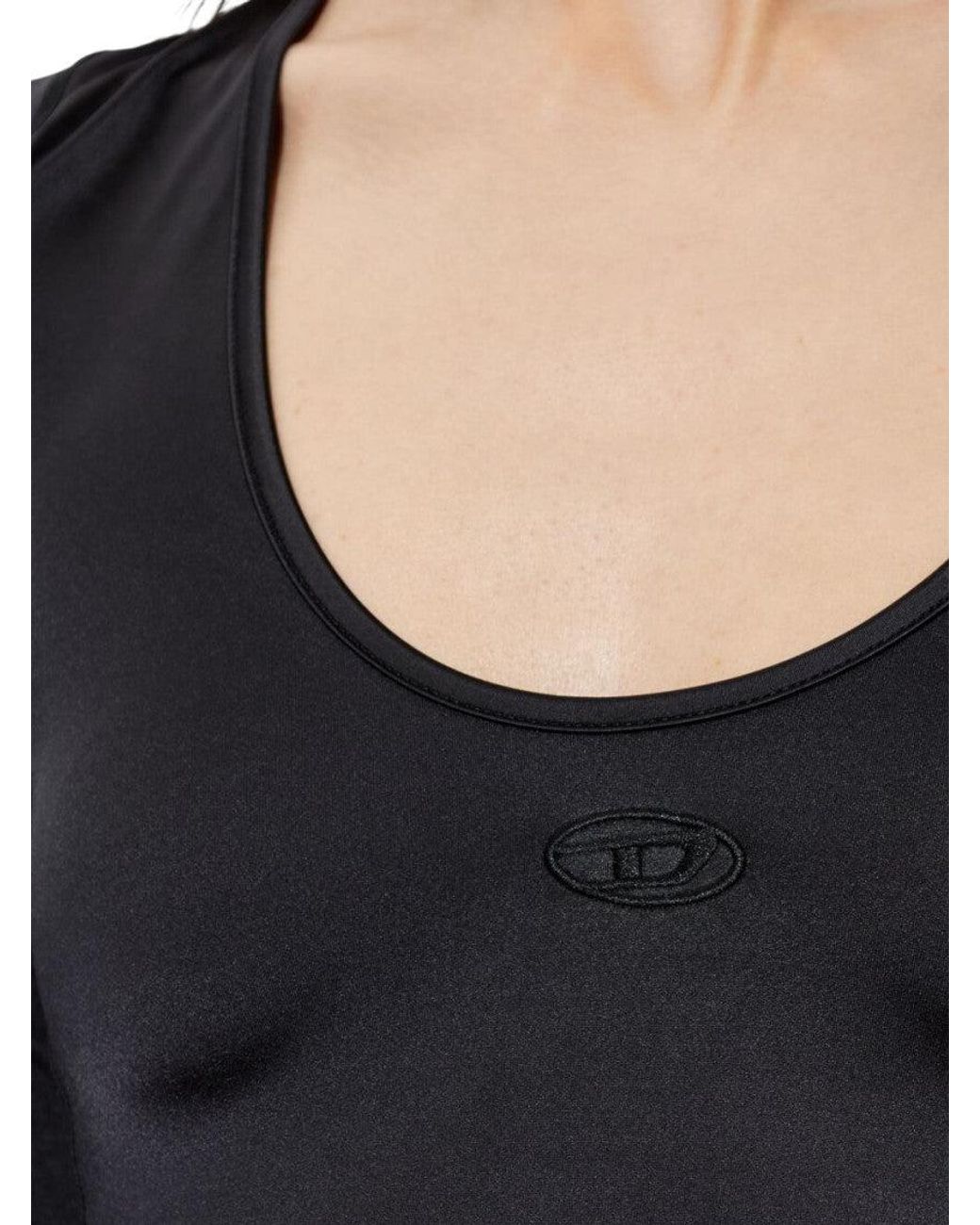 DIESEL Black Scoop Neck Mini Dress