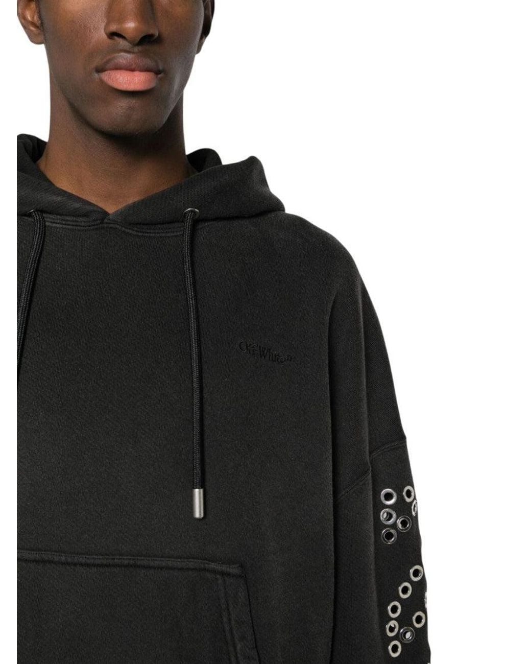 Off-White c/o Virgil Abloh Black Embellished Hoodie for men
