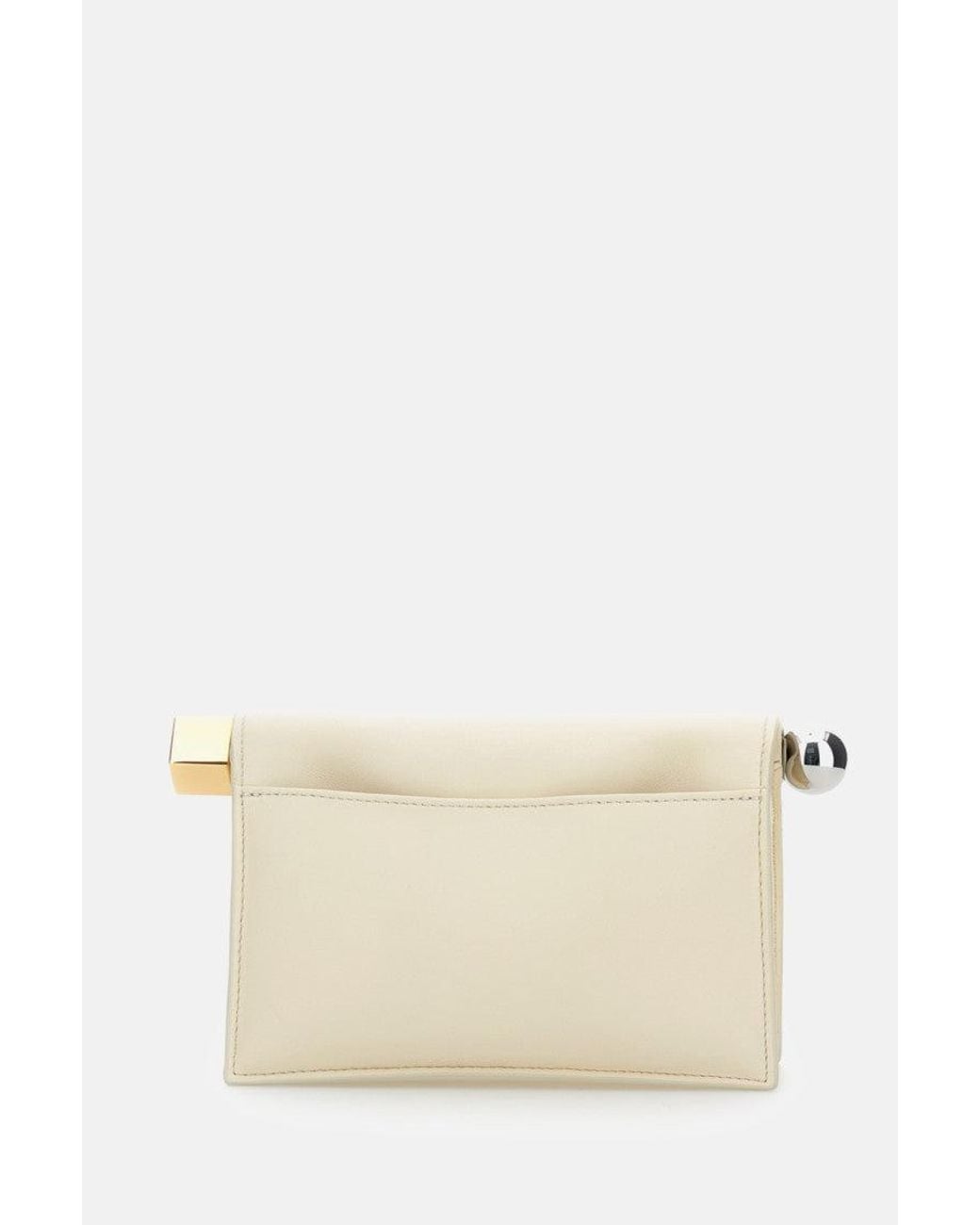 Jacquemus Natural Ivory Rond Carre Clutch