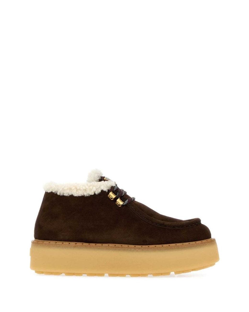Prada Brown Dark Suede Boots