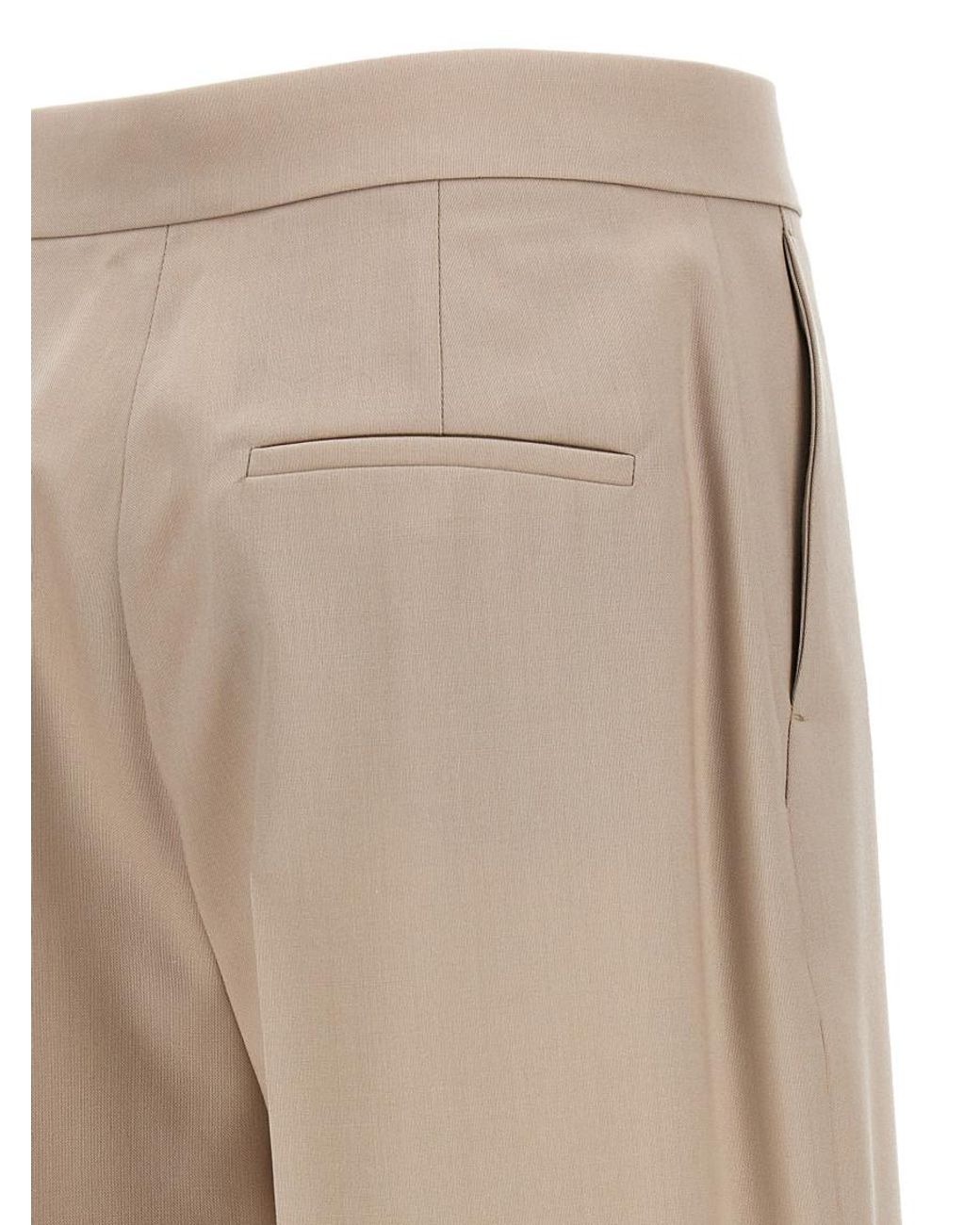 Max Mara Natural Tailored Flat Front Pants