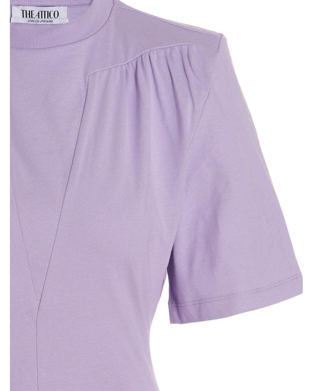The Attico Purple Light Crewneck Top