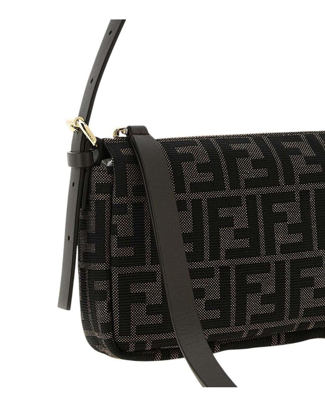 Fendi Black Ff Logo Small Shoulder Bag
