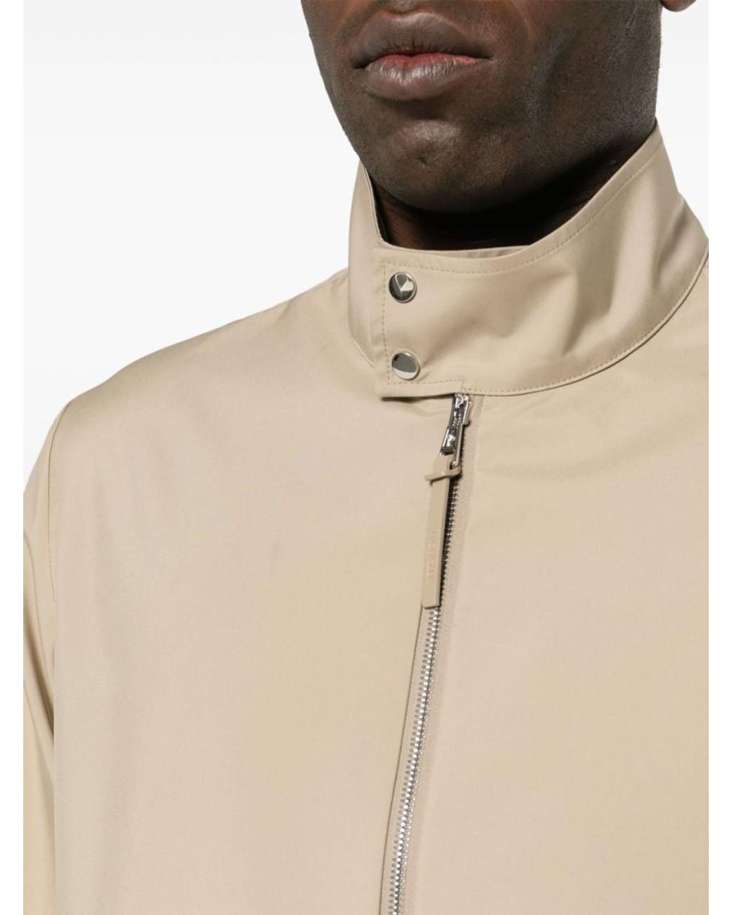 Moncler Natural Chaberton Appliqué-Logo Jacket for men
