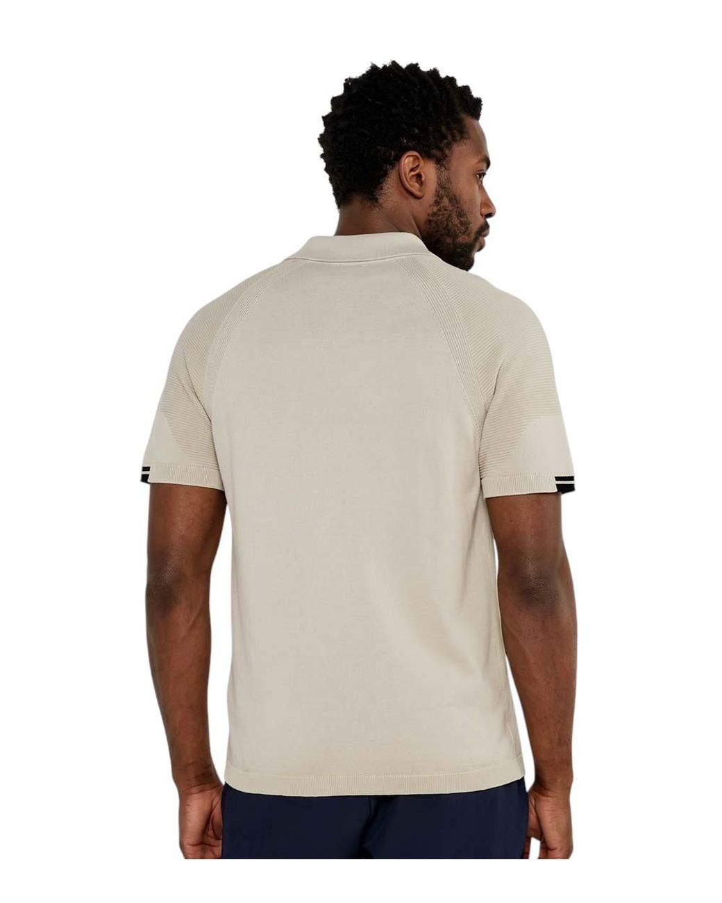 Boss Natural Half-Zip Logo Polo for men