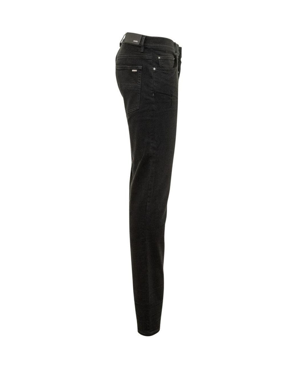Amiri Black Slim Mid Rise Jeans for men