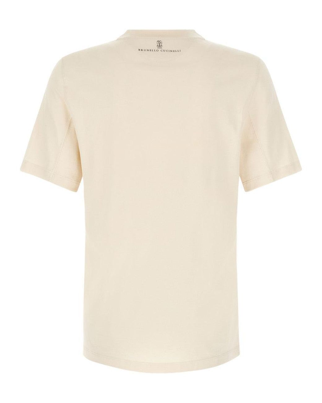Brunello Cucinelli Natural 'Ars Imitatur Naturam' T-Shirt for men