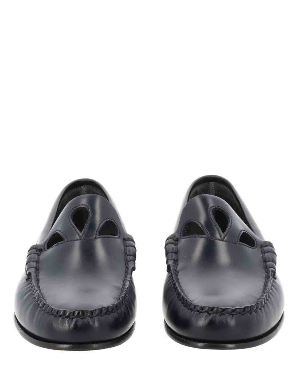 Hereu Gray Leather Loafers