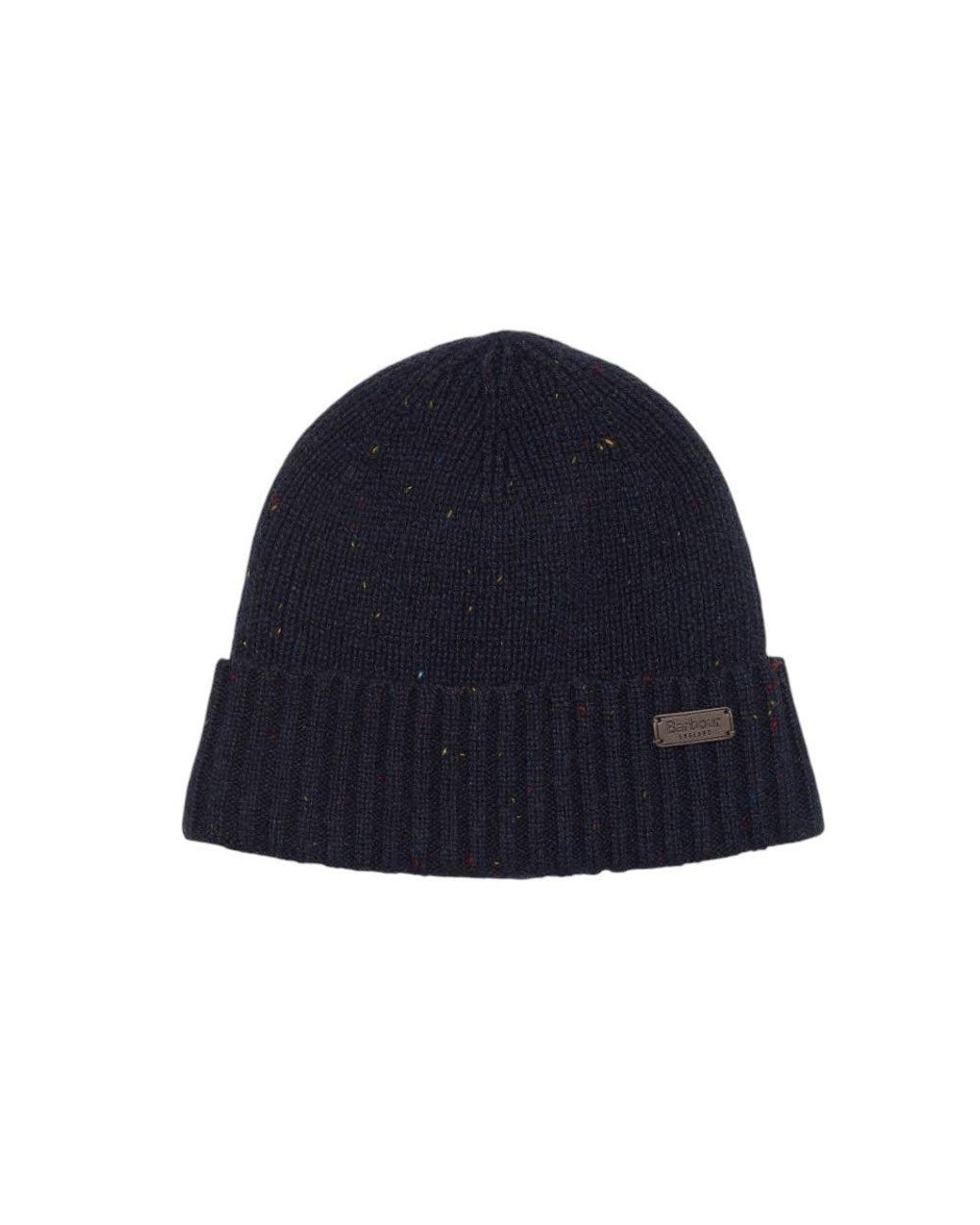 Barbour Black Knitted Beanie And Scarf Set for men
