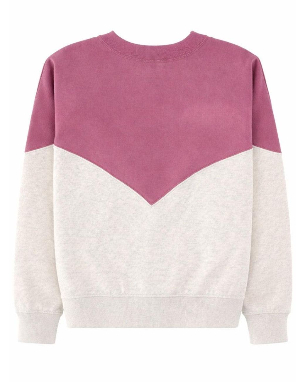 Isabel Marant Pink Color Block Crew Neck Sweatshirt
