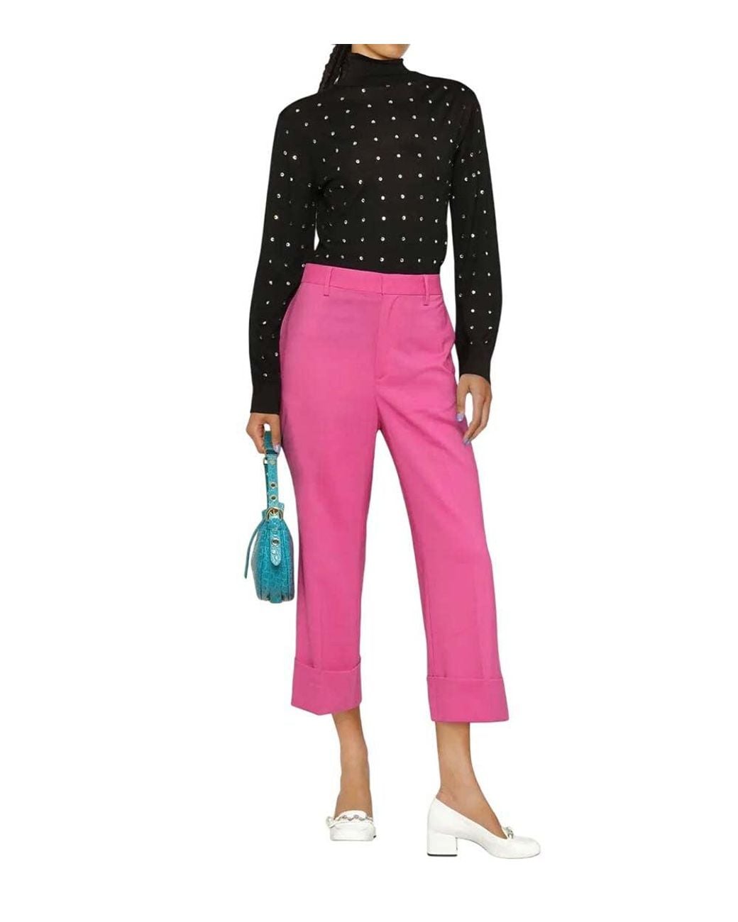 DSquared² Pink Straight Flat Front Pant