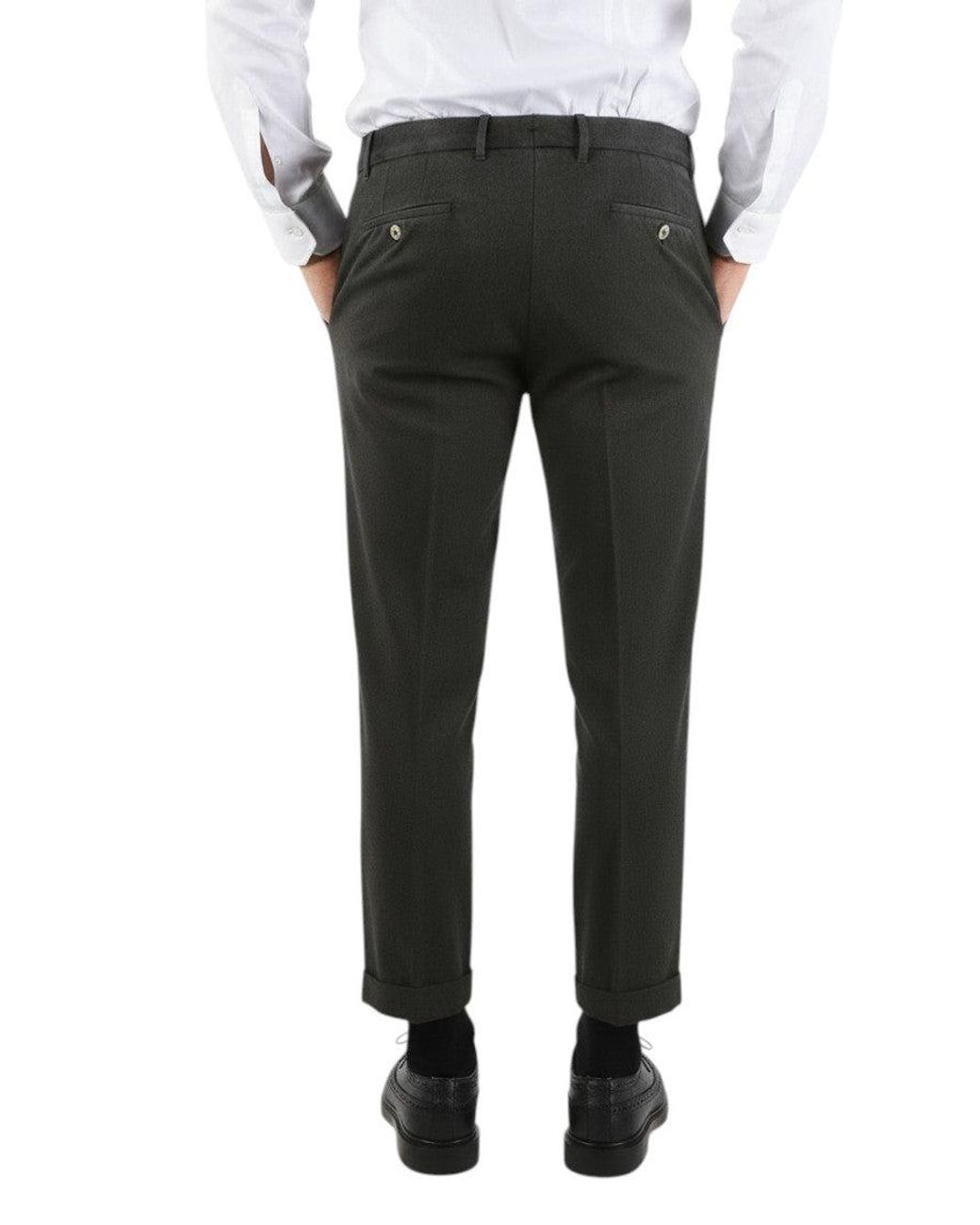 Corneliani Black Slim Chino Pants for men