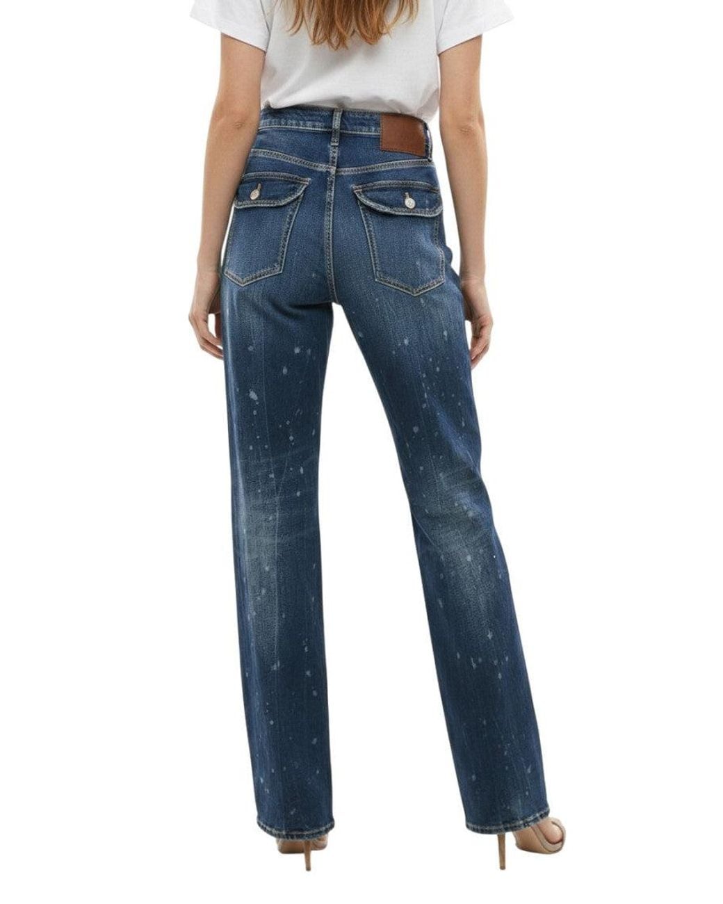 DSquared² Blue Regular High Rise Jeans