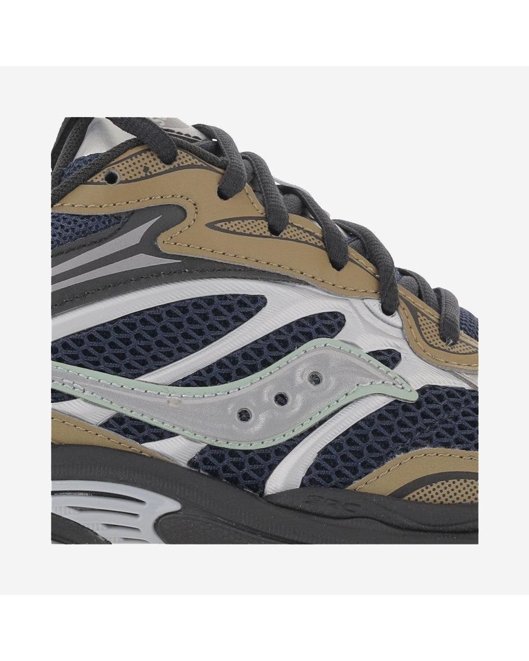 Saucony Gray Round-Toe Sneakers for men