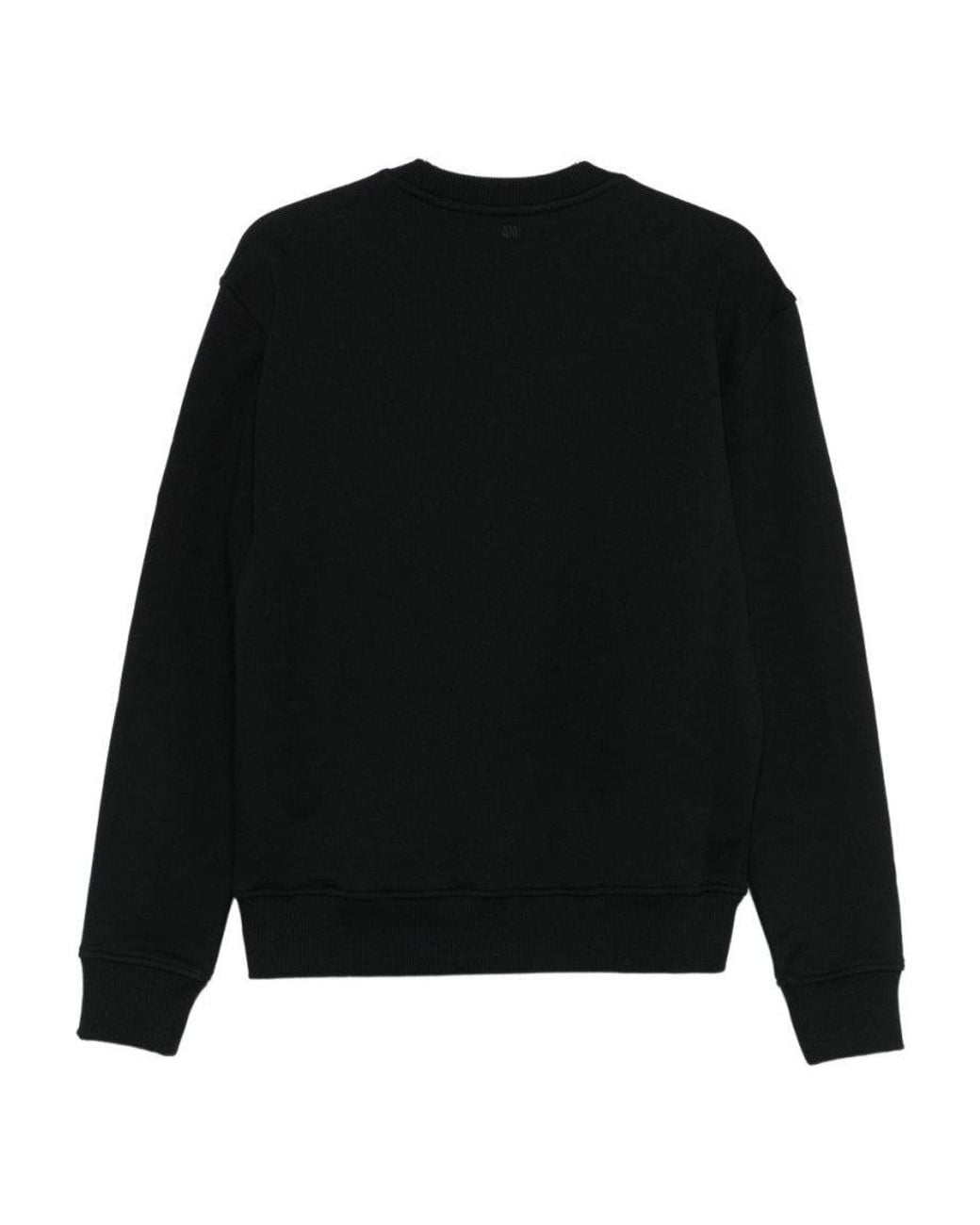 AMI Black Crewneck Logo Sweatshirt