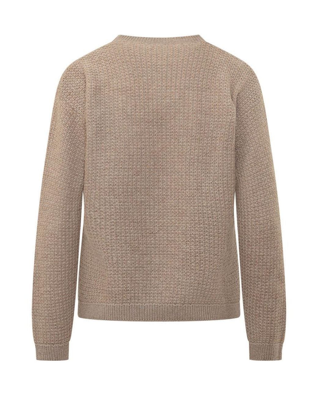 Fabiana Filippi Brown Textured Knit Sweater