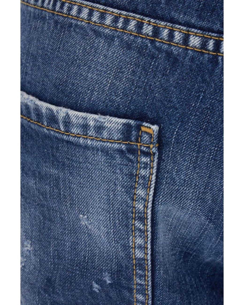 DSquared² Blue Slim Mid Rise Jeans