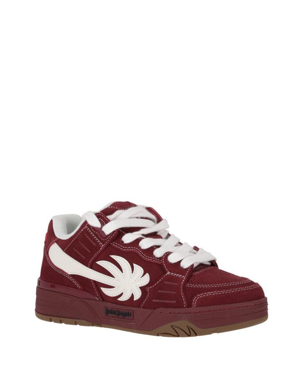 Palm Angels Red Venice Suede Low-Top Sneakers for men