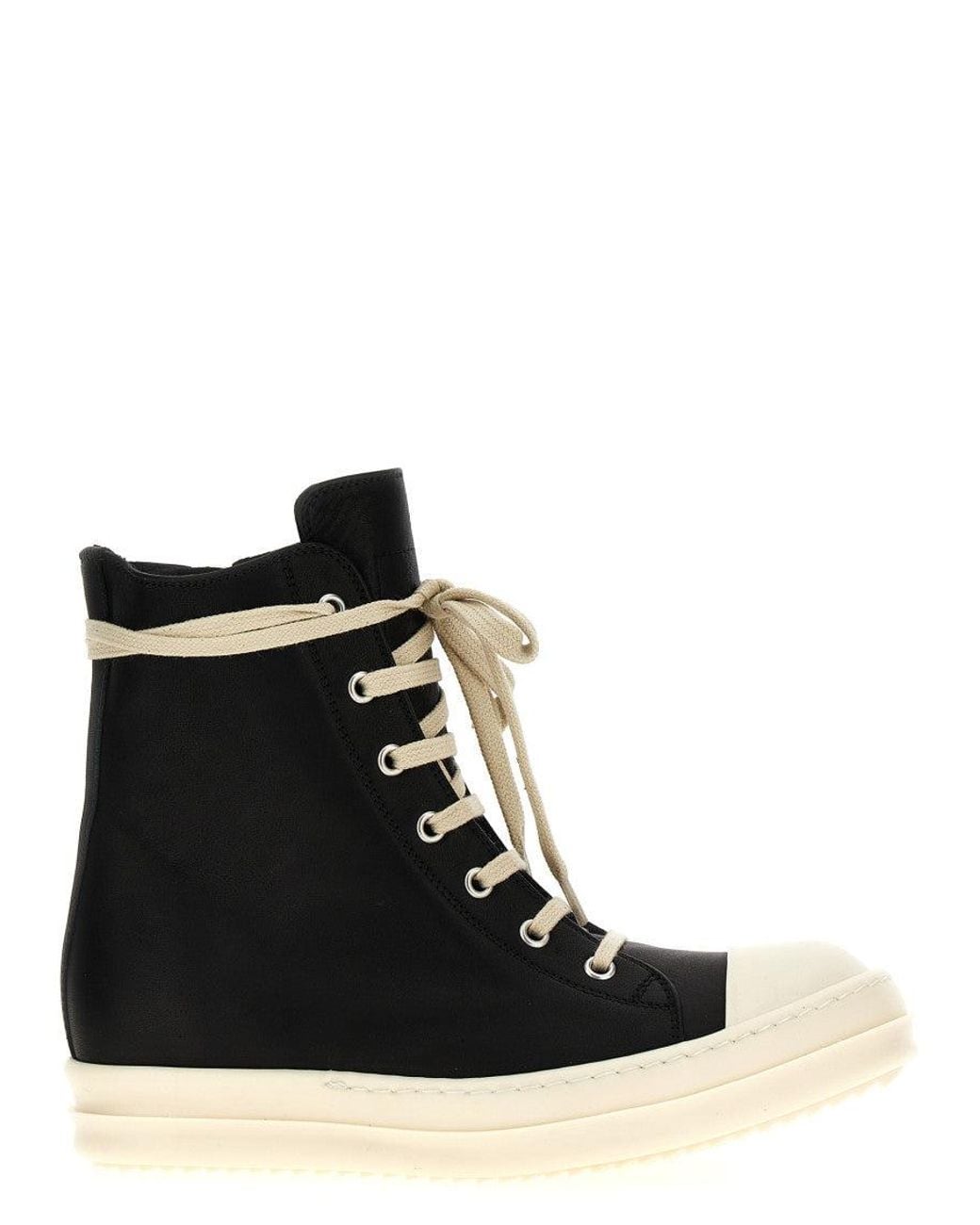 Rick Owens Blackwhite Lace Up Sneakers for men